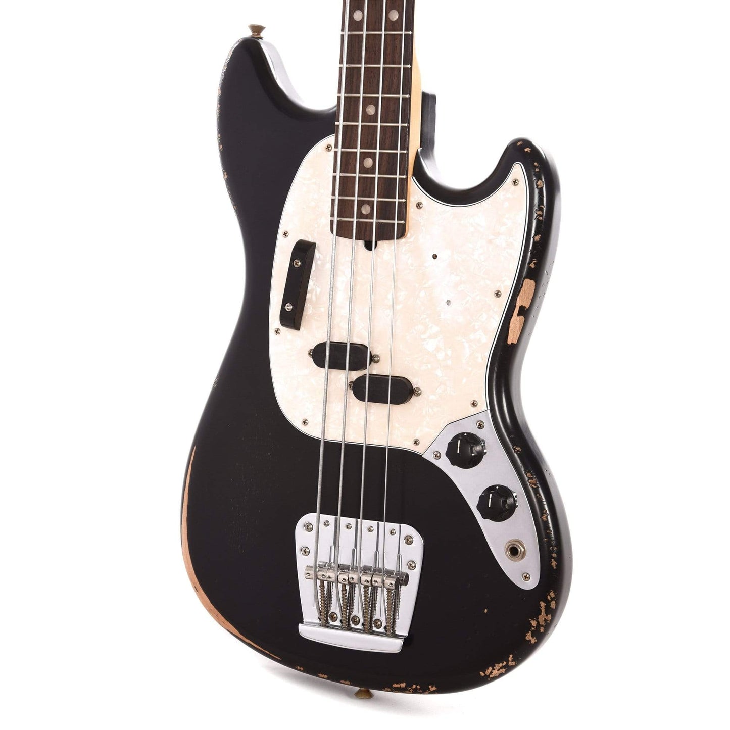 Fender Artist Justin Meldal-Johnsen Mustang Bass Black Bass Guitars / Short Scale