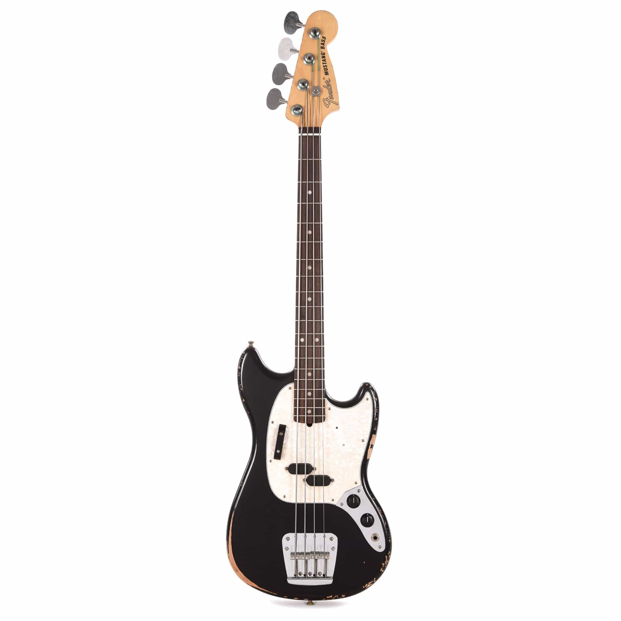 Fender Artist Justin Meldal-Johnsen Mustang Bass Black Bass Guitars / Short Scale