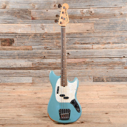 Fender Justin Meldal-Johnsen Road Worn Mustang Bass Daphne Blue 2018 Bass Guitars / Short Scale