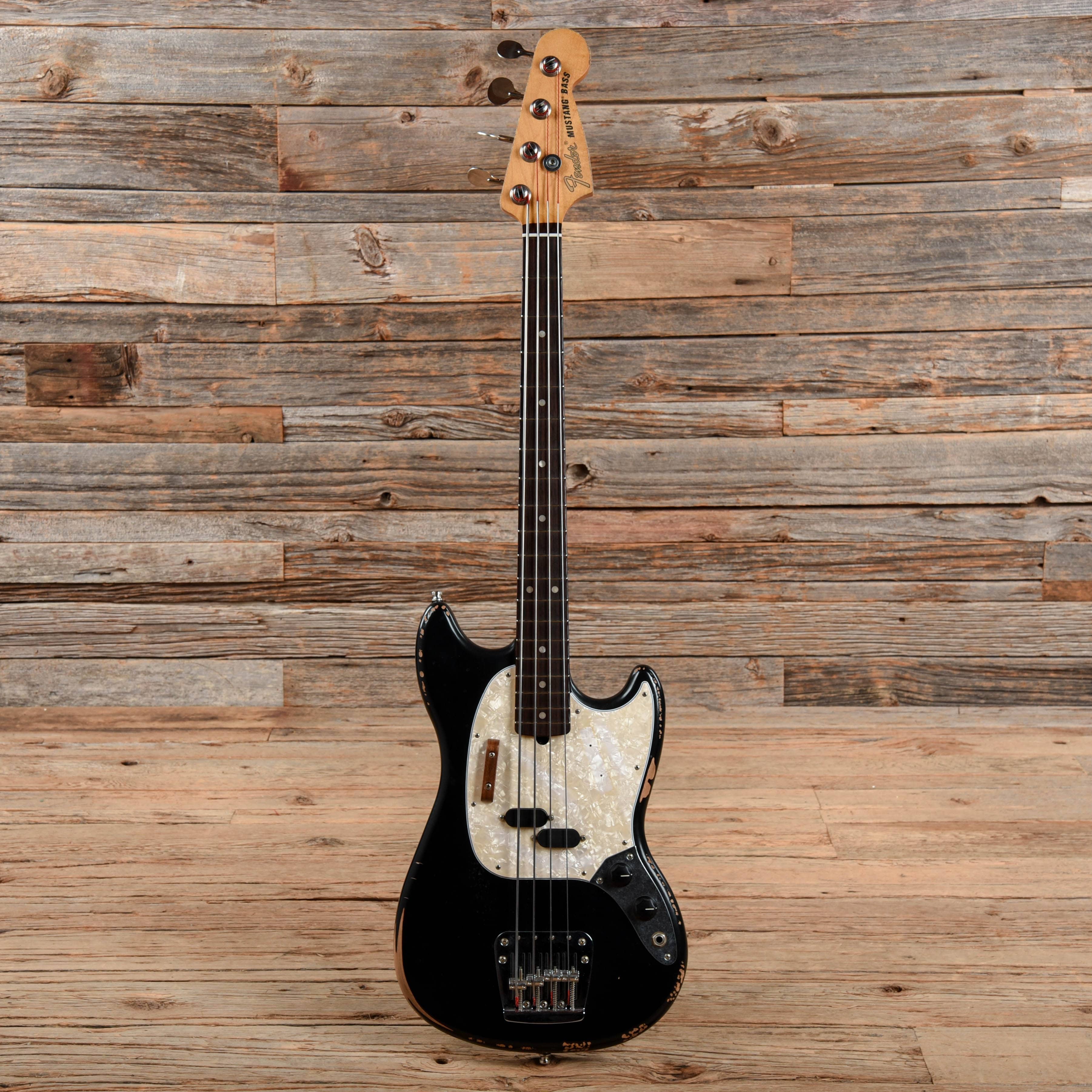 Fender Justin Meldal-Johnsen Road Worn Signature Mustang Bass Black 2020 Bass Guitars / Short Scale
