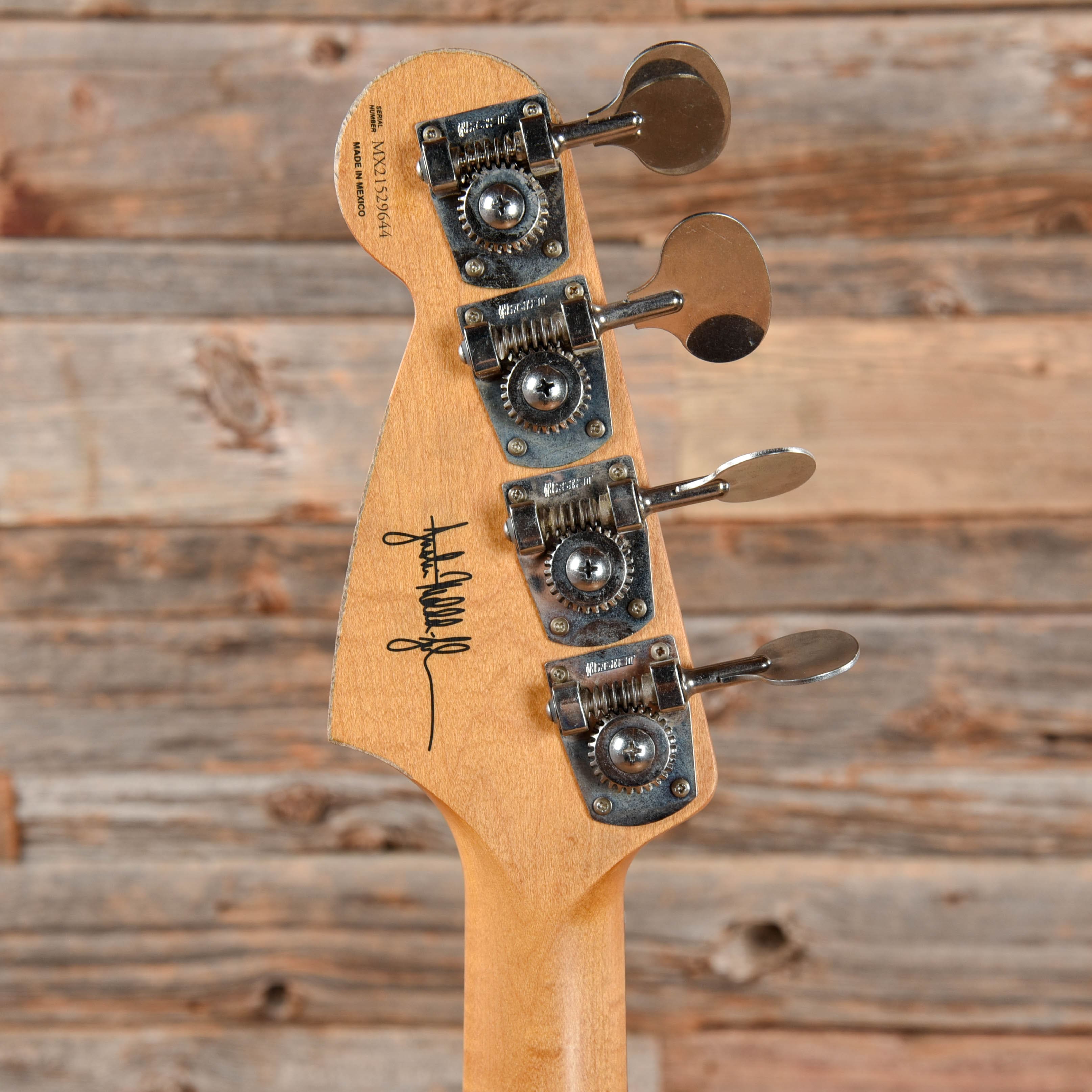 Fender Justin Meldal-Johnsen Road Worn Signature Mustang Bass Black 2020 Bass Guitars / Short Scale