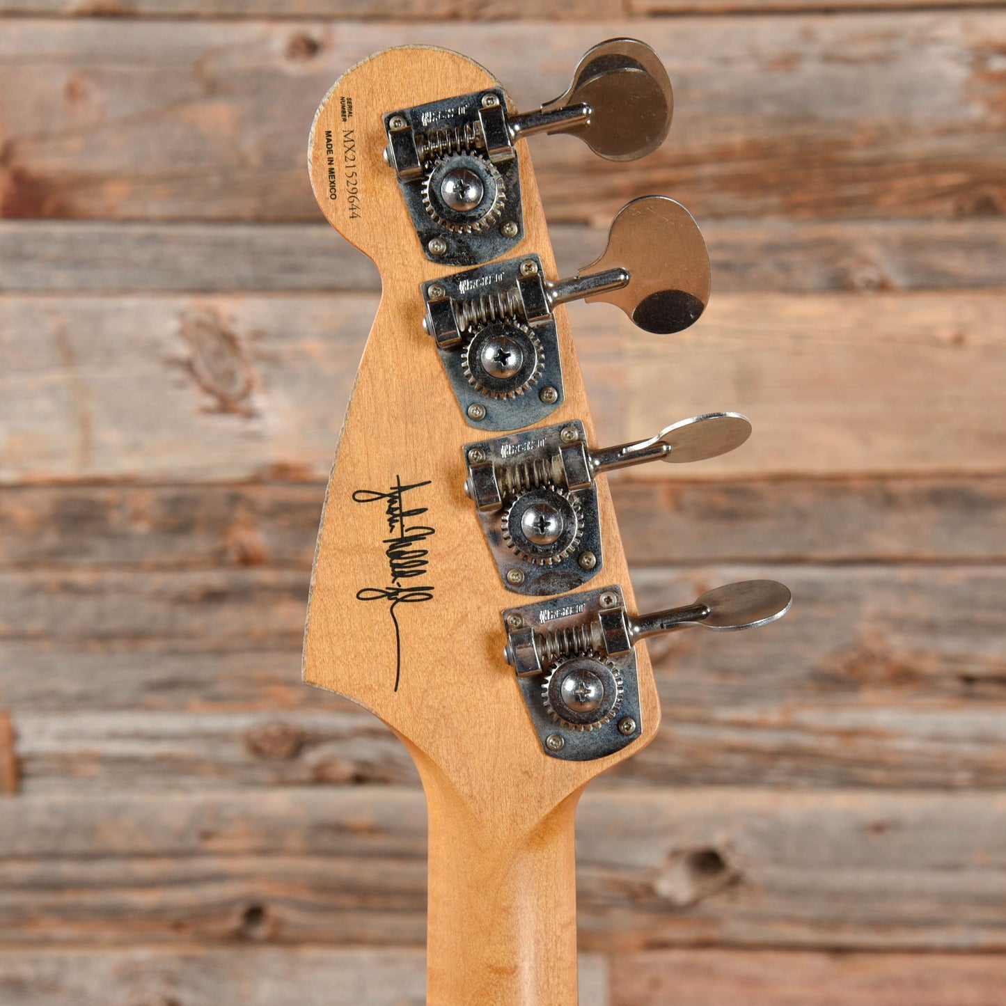 Fender Justin Meldal-Johnsen Road Worn Signature Mustang Bass Black 2020 Bass Guitars / Short Scale