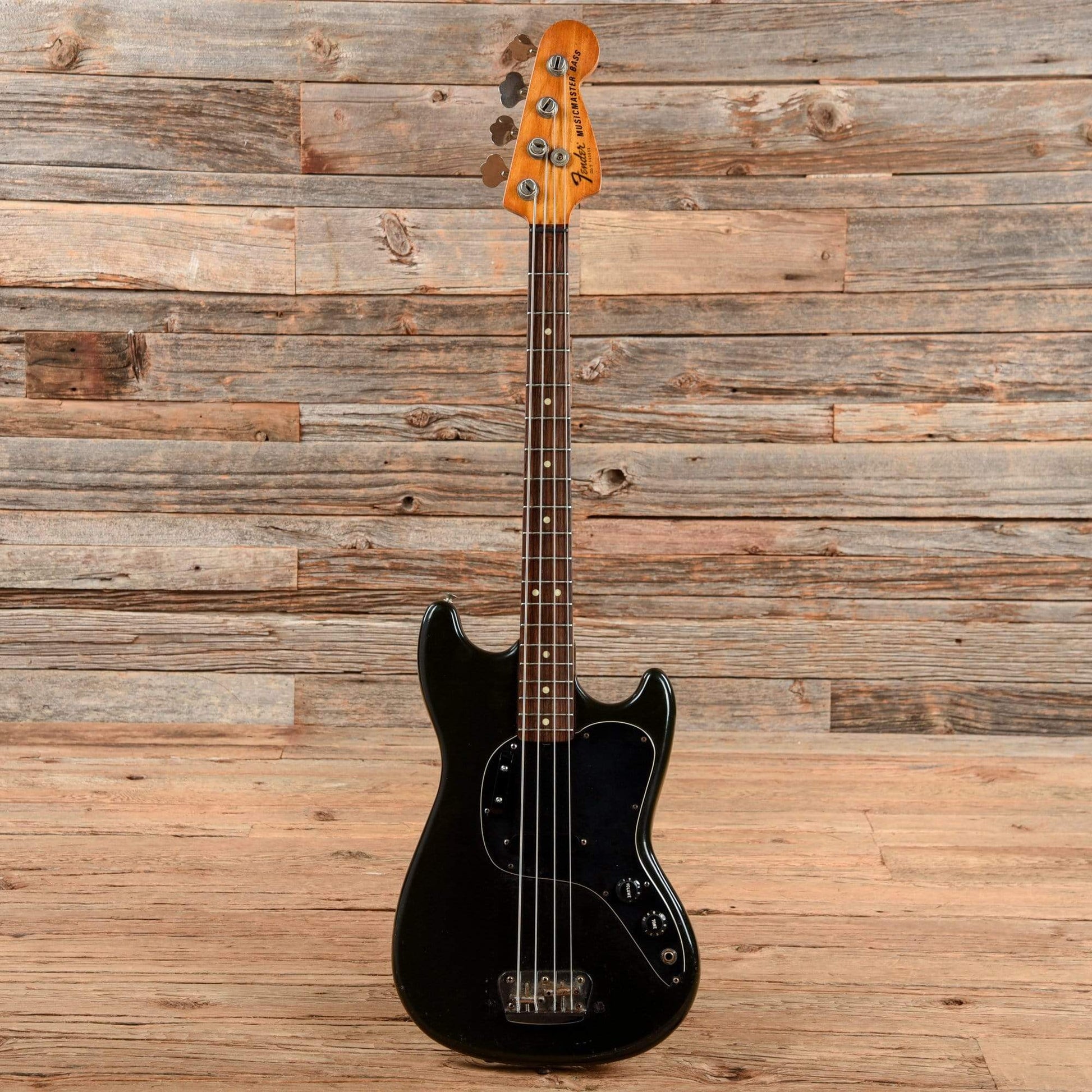 Fender Musicmaster Bass Black 1978 Bass Guitars / Short Scale