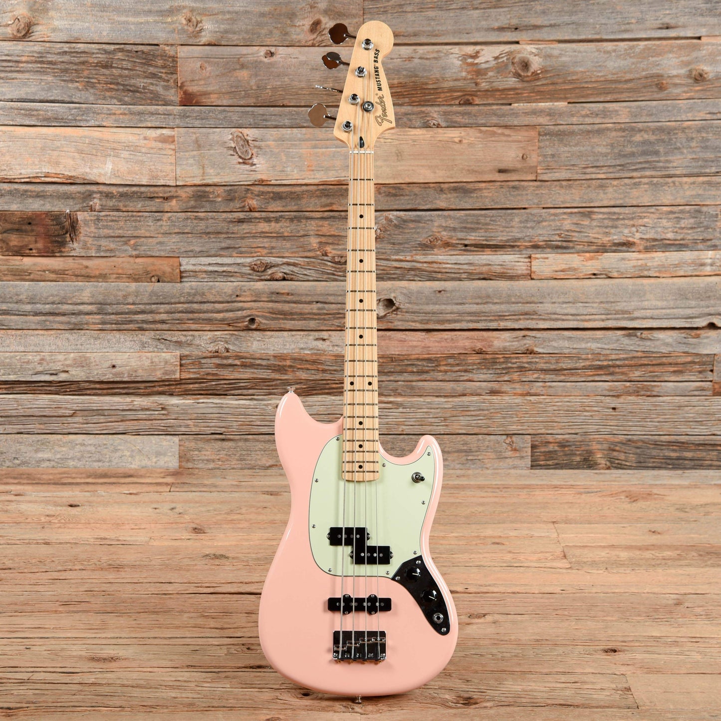 Fender Offset Series Mustang PJ Bass Shell Pink 2019 Bass Guitars / Short Scale