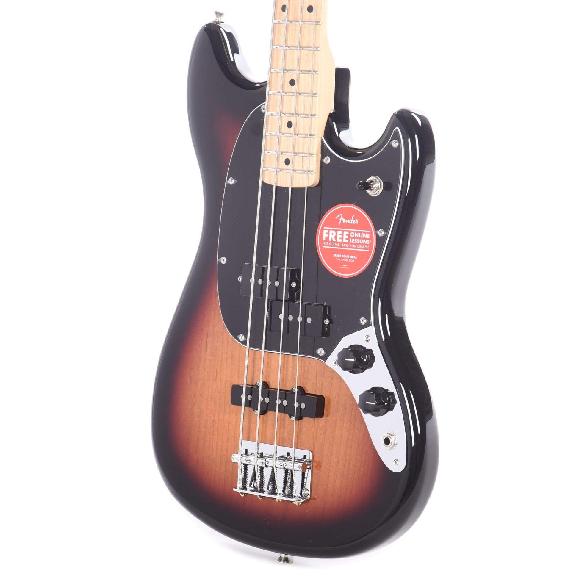 Fender Player Mustang Bass PJ 3-Color Sunburst w/3-Ply Black Pickguard Bass Guitars / Short Scale