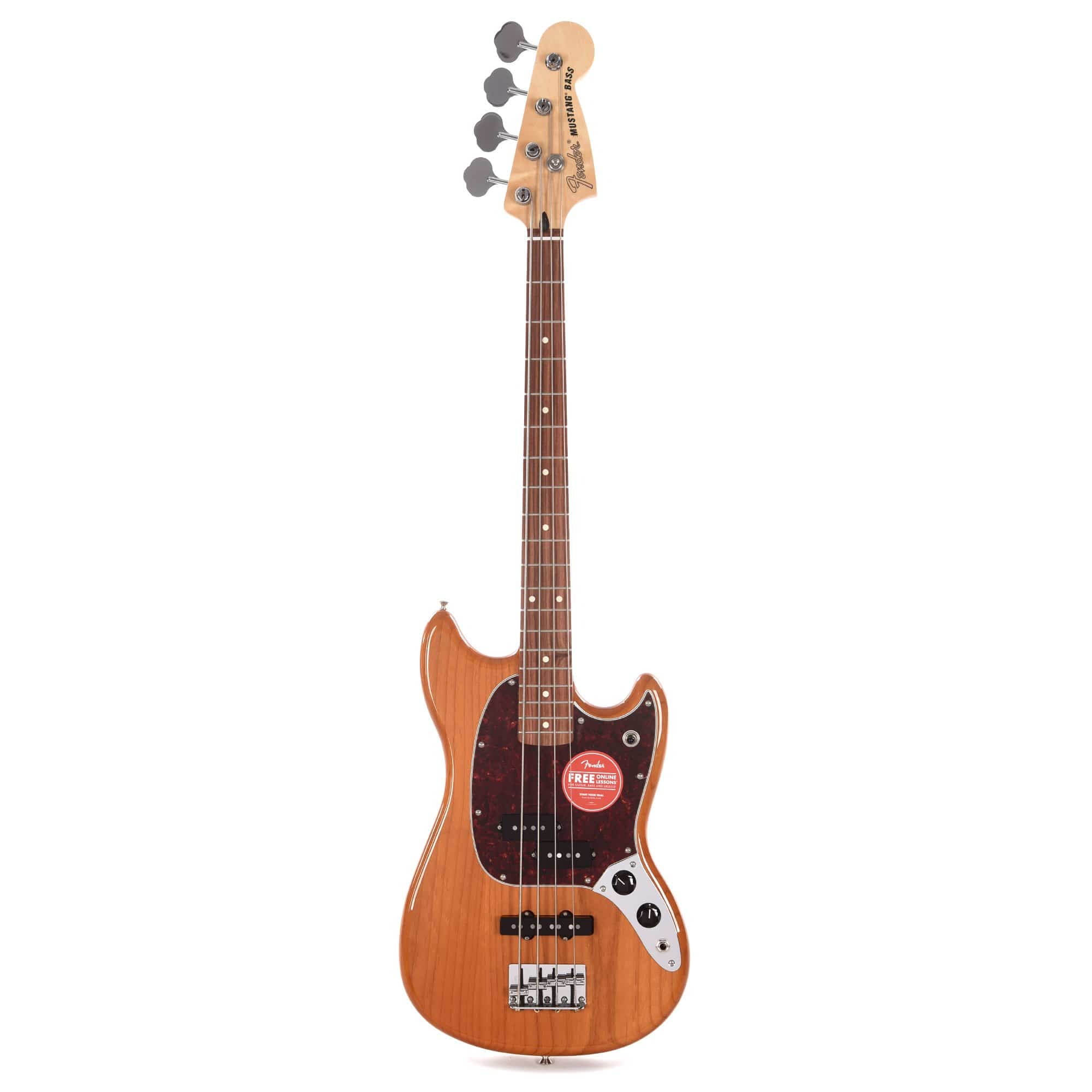 Fender Player Mustang Bass PJ Aged Natural Bass Guitars / Short Scale