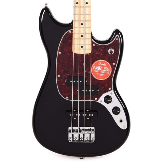 Fender Player Mustang Bass PJ Black w/Tortoise Pickguard Bass Guitars / Short Scale