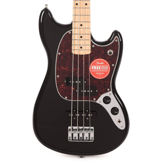 Fender Player Mustang Bass PJ Black w/Tortoise Pickguard Bass Guitars / Short Scale