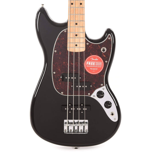 Fender Player Mustang Bass PJ Black w/Tortoise Pickguard Bass Guitars / Short Scale
