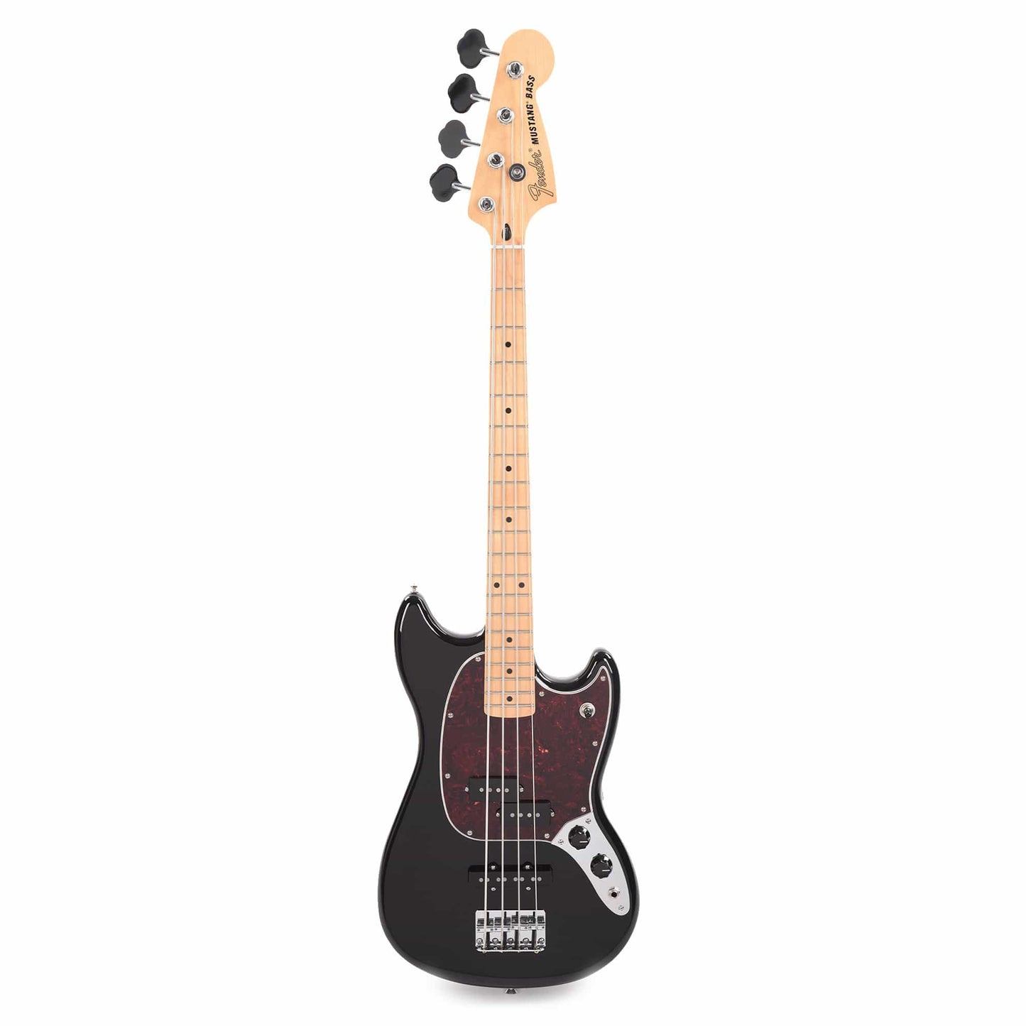 Fender Player Mustang Bass PJ Black w/Tortoise Pickguard Bass Guitars / Short Scale