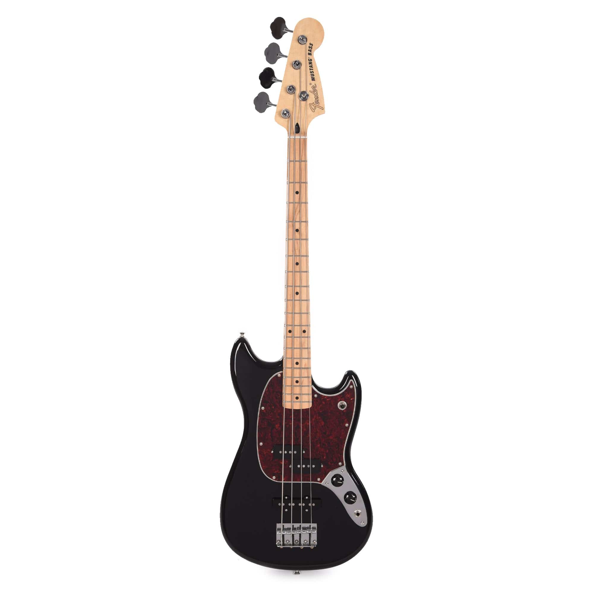 Fender Player Mustang Bass PJ Black w/Tortoise Pickguard Bass Guitars / Short Scale