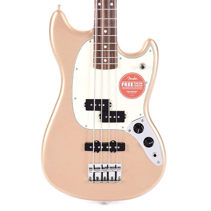 Fender Player Mustang Bass PJ Firemist Gold Bass Guitars / Short Scale
