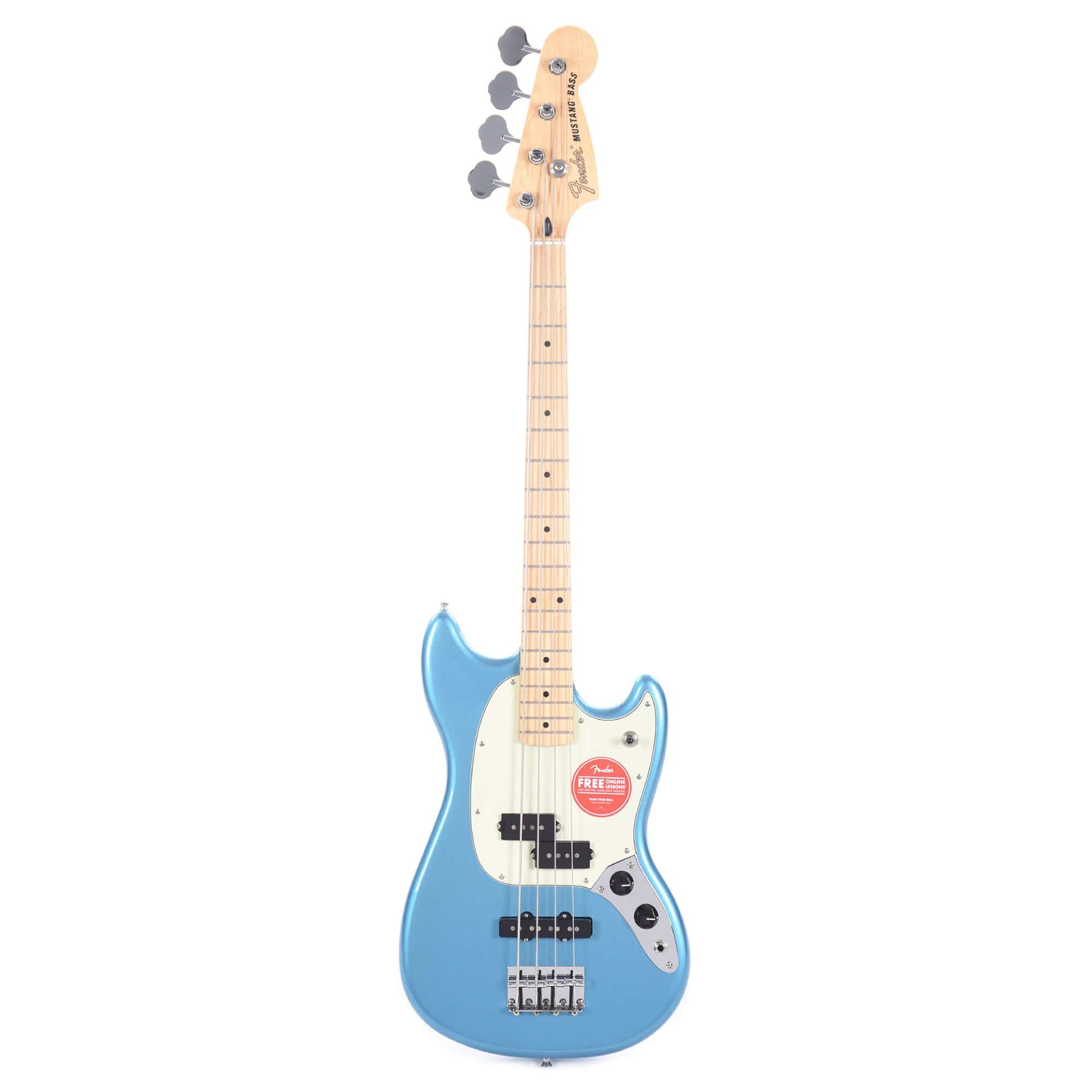 Fender Player Mustang Bass PJ Lake Placid Blue w/3-Ply Mint Pickguard Bass Guitars / Short Scale