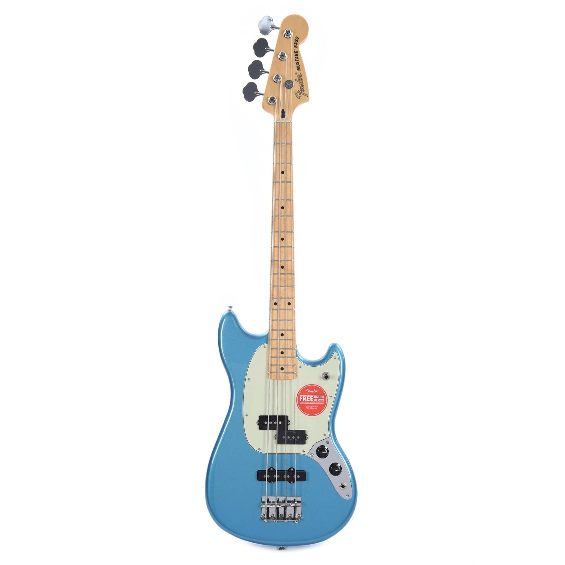Fender Player Mustang Bass PJ Lake Placid Blue w/Mint Pickguard Bass Guitars / Short Scale