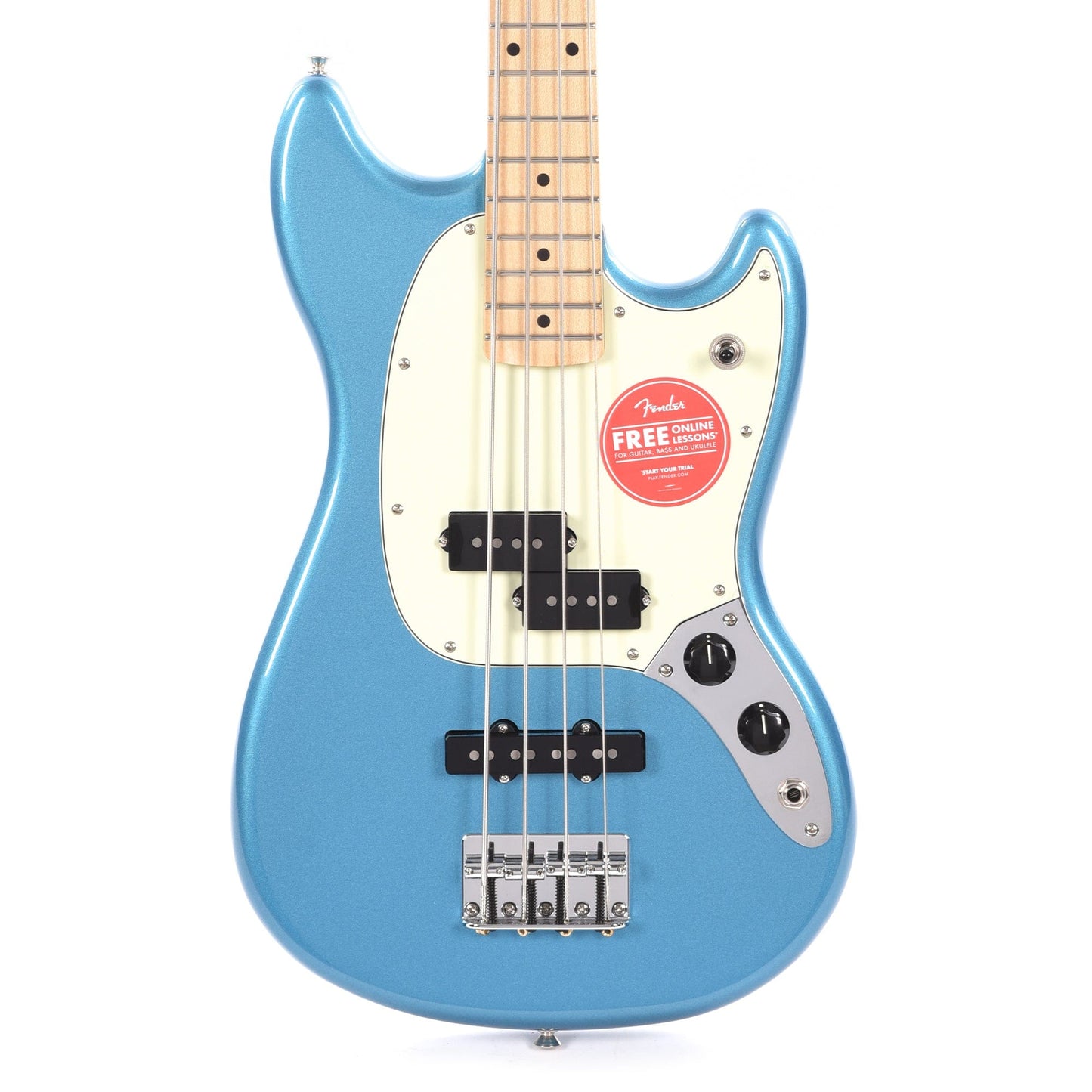 Fender Player Mustang Bass PJ Lake Placid Blue w/Mint Pickguard Bass Guitars / Short Scale