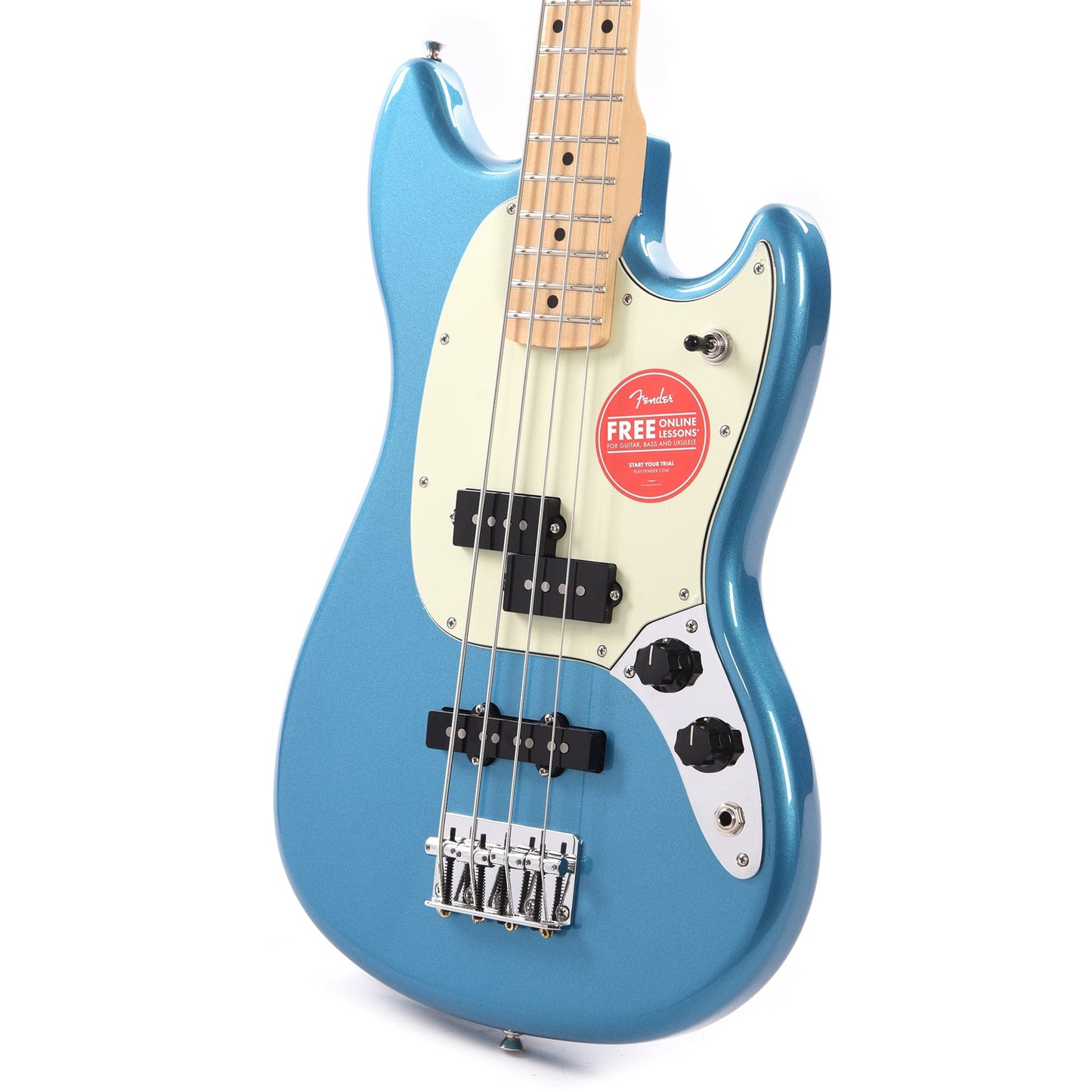 Fender Player Mustang Bass PJ Lake Placid Blue w/Mint Pickguard Bass Guitars / Short Scale