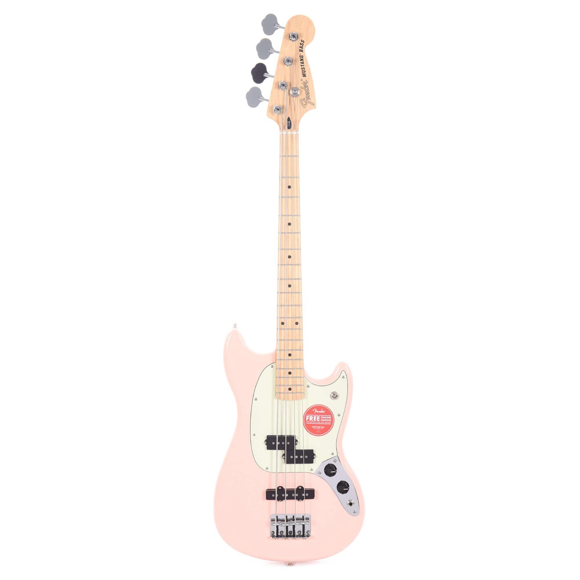 Fender Player Mustang Bass PJ Shell Pink w/3-Ply Mint Pickguard Bass Guitars / Short Scale