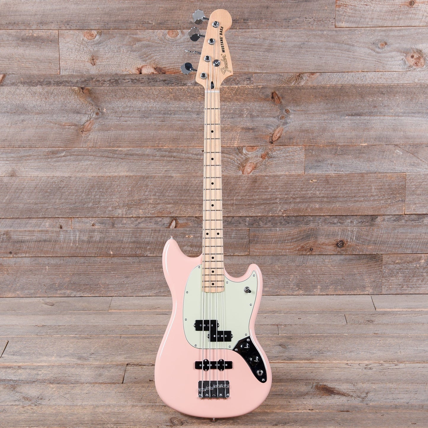 Fender Player Mustang Bass PJ Shell Pink w/3-Ply Mint Pickguard Bass Guitars / Short Scale