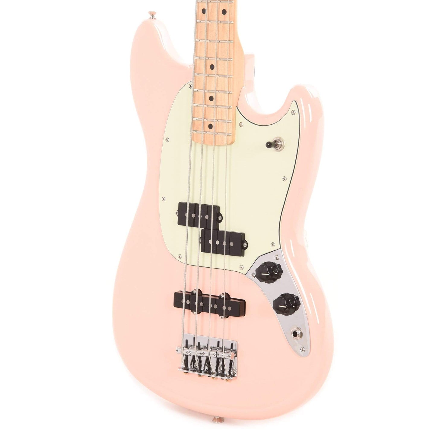 Fender Player Mustang Bass PJ Shell Pink w/Mint Pickguard Bass Guitars / Short Scale
