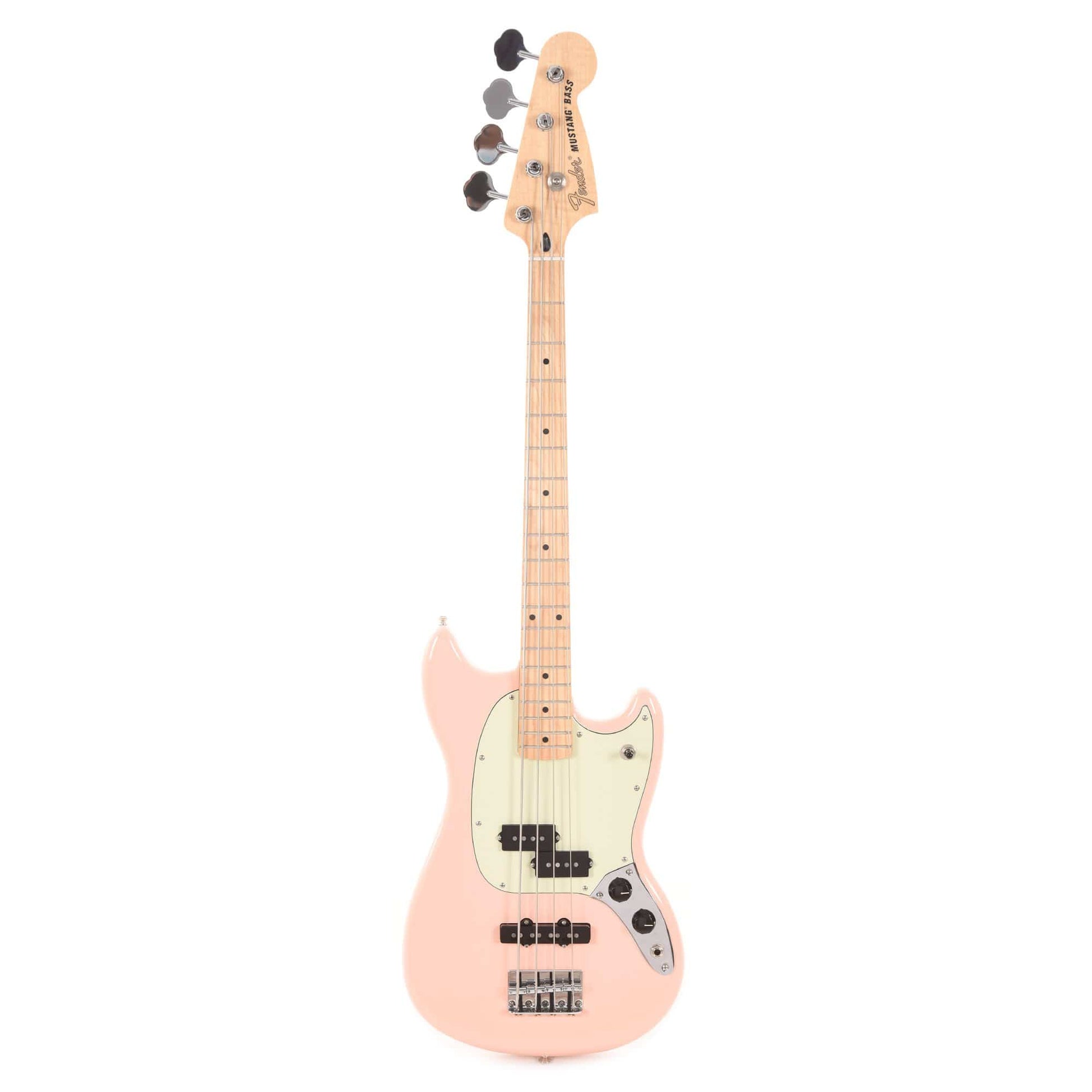 Fender Player Mustang Bass PJ Shell Pink w/Mint Pickguard Bass Guitars / Short Scale