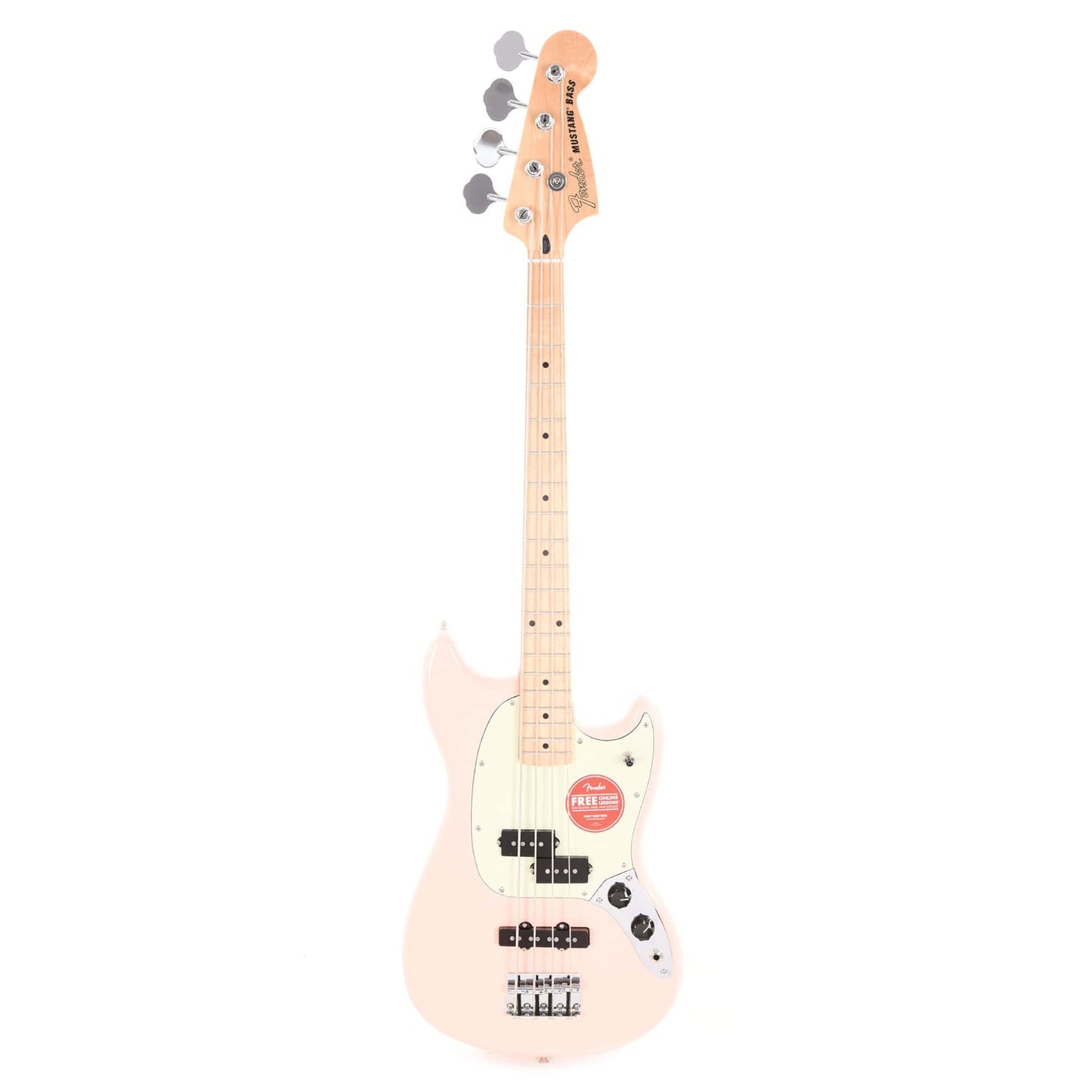 Fender Player Mustang Bass PJ Shell Pink w/Mint Pickguard Bass Guitars / Short Scale