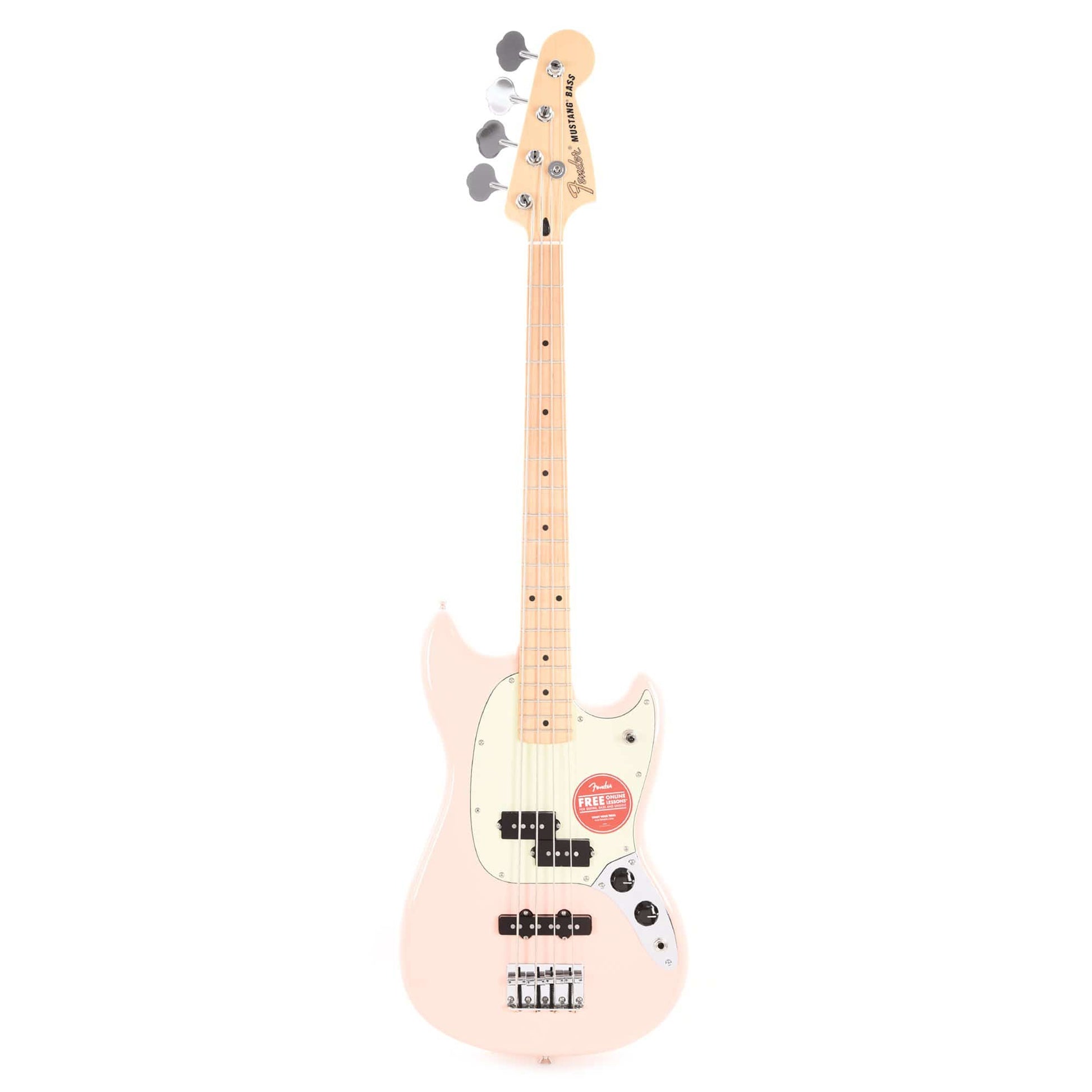 Fender Player Mustang Bass PJ Shell Pink w/Mint Pickguard Bass Guitars / Short Scale