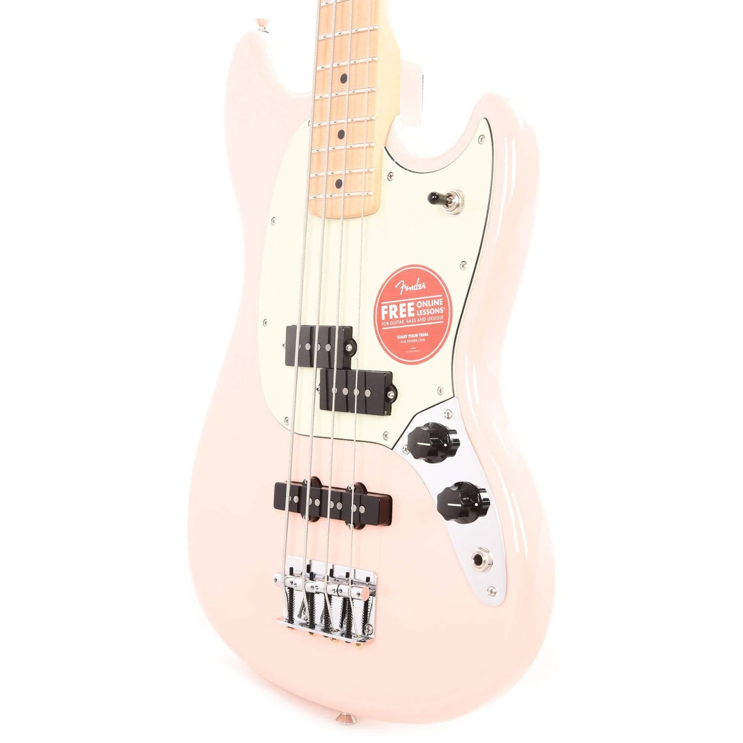 Fender Player Mustang Bass PJ Shell Pink w/Mint Pickguard Bass Guitars / Short Scale