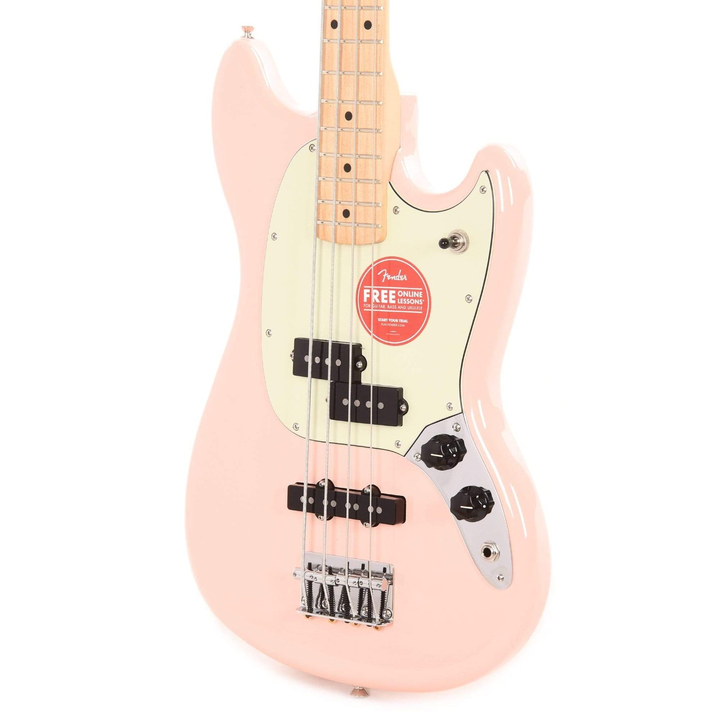 Fender Player Mustang Bass PJ Shell Pink w/Mint Pickguard Bass Guitars / Short Scale