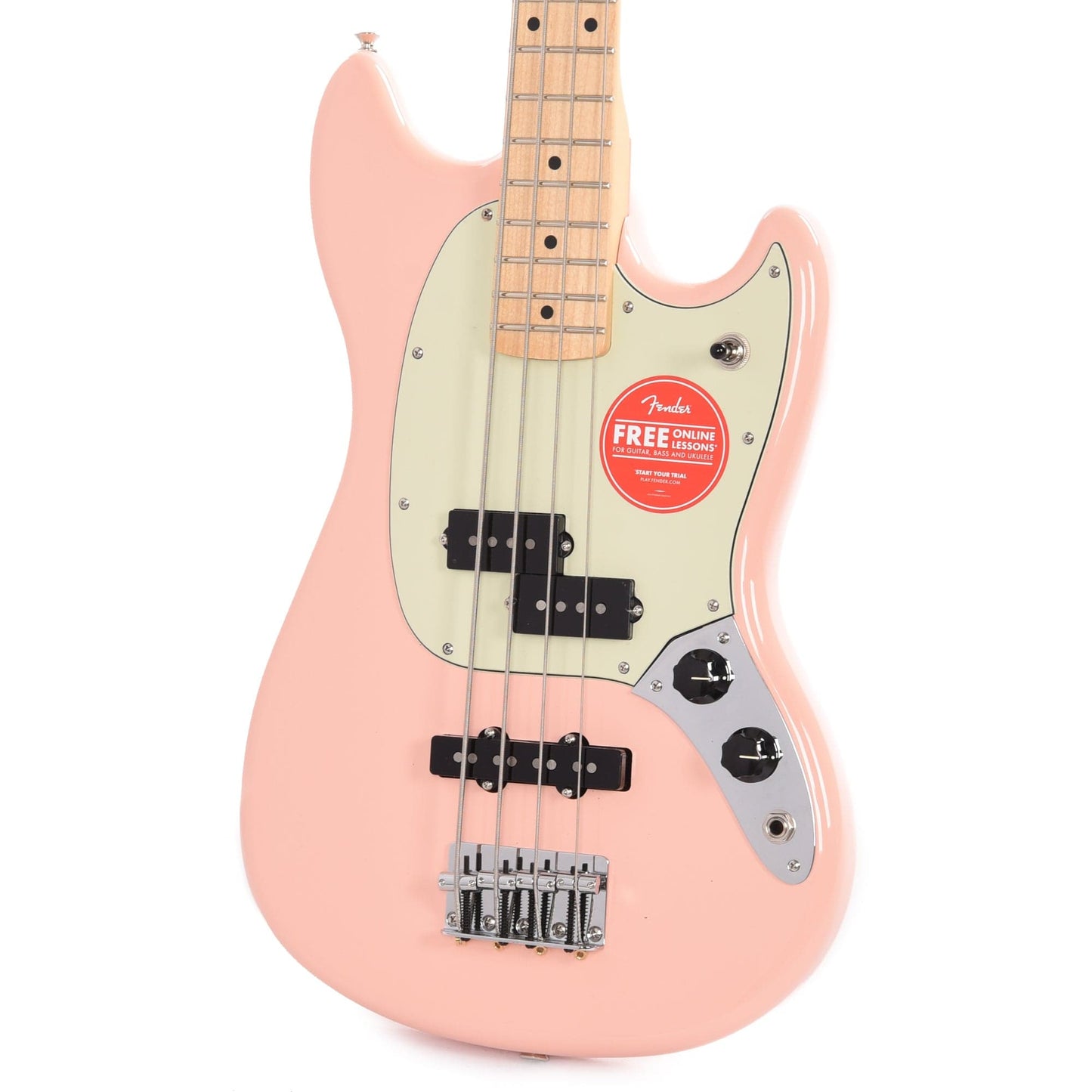 Fender Player Mustang Bass PJ Shell Pink w/Mint Pickguard Bass Guitars / Short Scale
