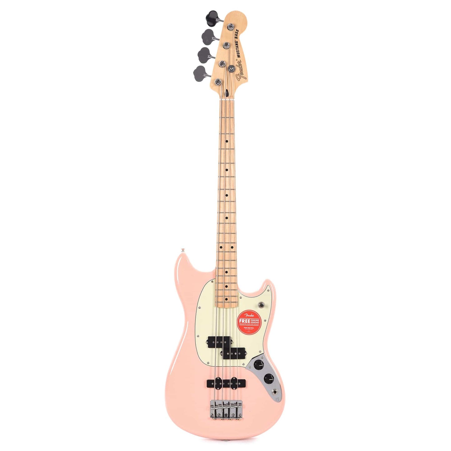 Fender Player Mustang Bass PJ Shell Pink w/Mint Pickguard Bass Guitars / Short Scale