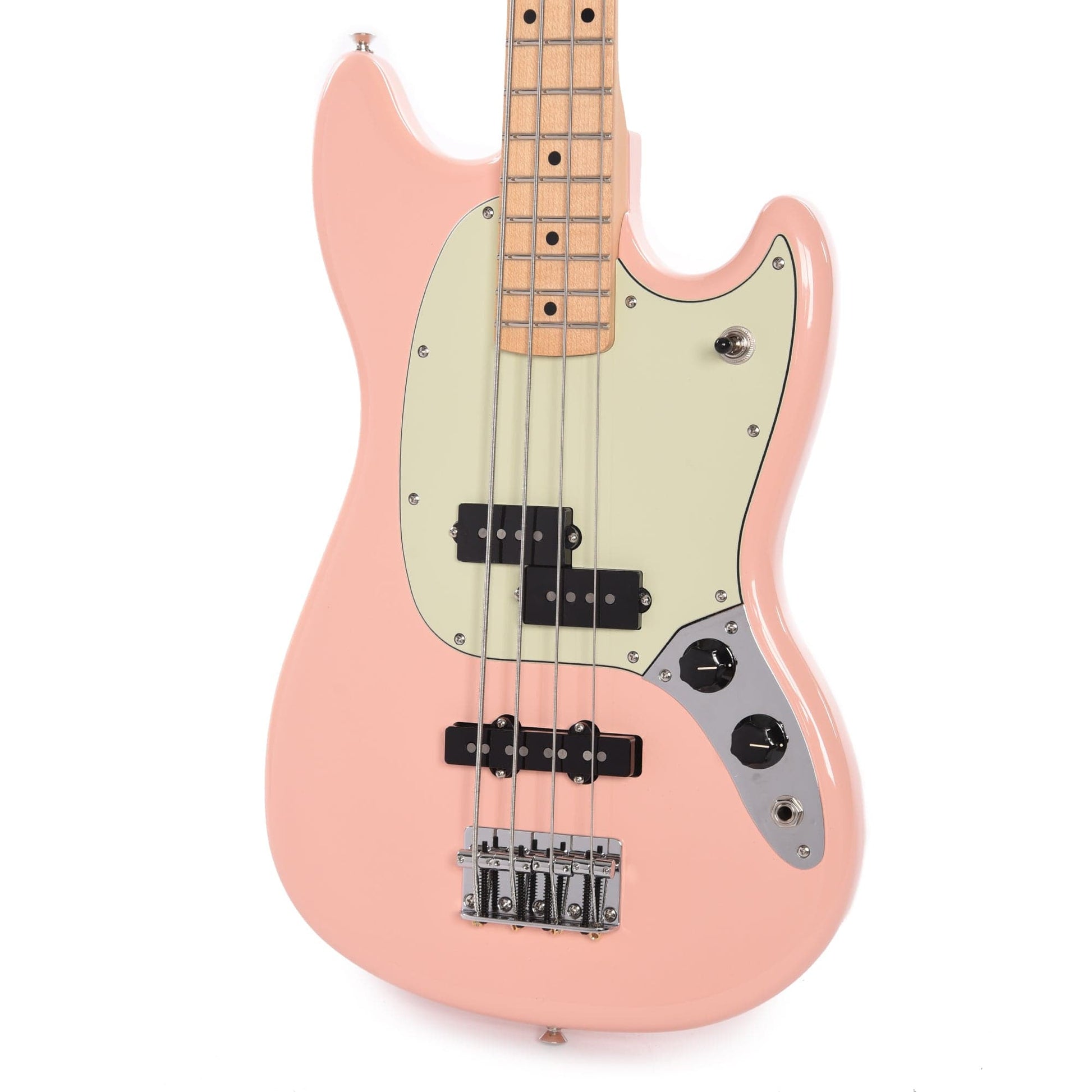 Fender Player Mustang Bass PJ Shell Pink w/Mint Pickguard Bass Guitars / Short Scale