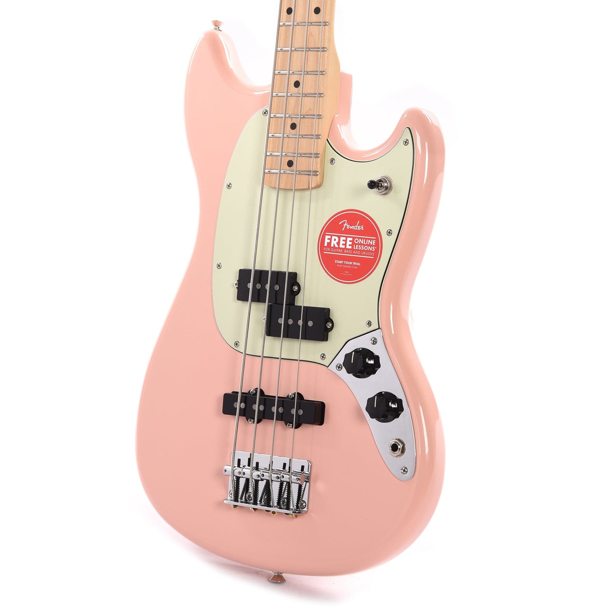 Fender Player Mustang Bass PJ Shell Pink w/Mint Pickguard Bass Guitars / Short Scale