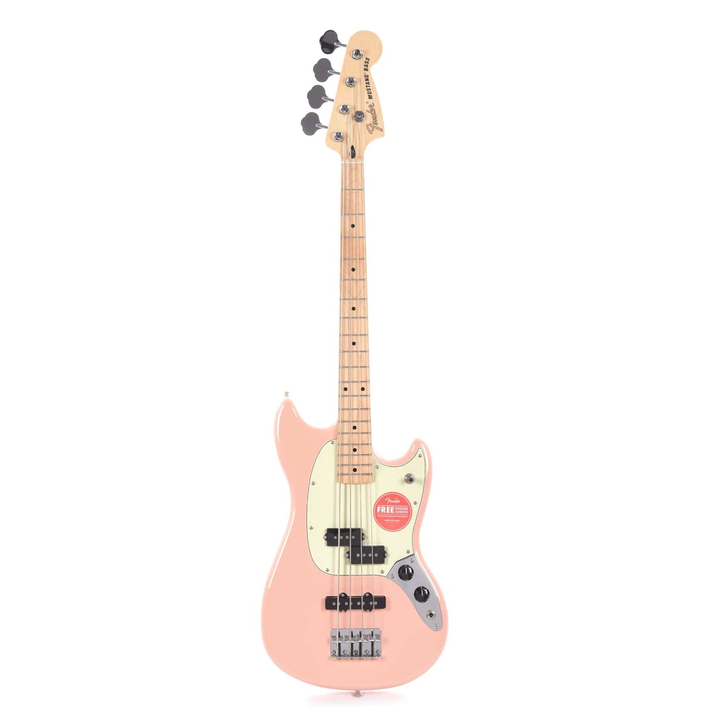 Fender Player Mustang Bass PJ Shell Pink w/Mint Pickguard Bass Guitars / Short Scale