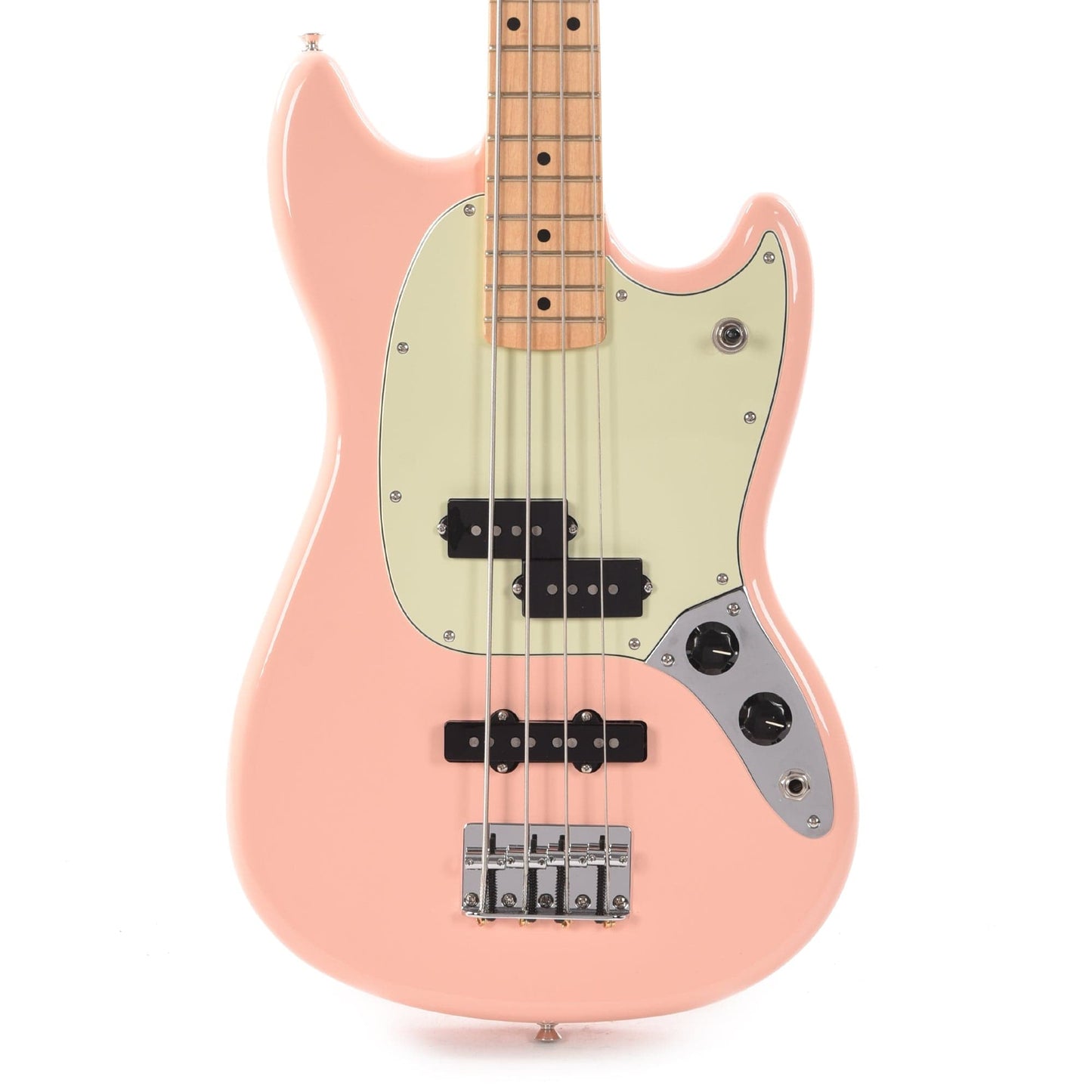 Fender Player Mustang Bass PJ Shell Pink w/Mint Pickguard Bass Guitars / Short Scale