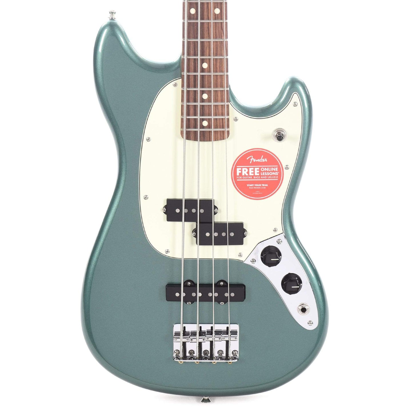 Fender Player Mustang Bass PJ Sherwood Green w/3-Ply Mint Pickguard Bass Guitars / Short Scale