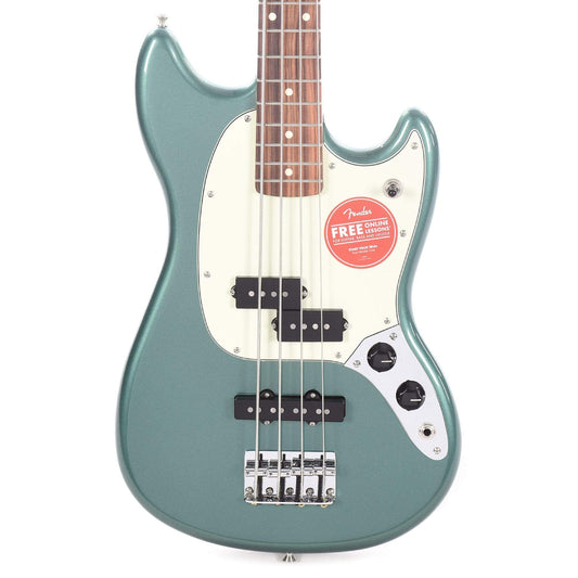 Fender Player Mustang Bass PJ Sherwood Green w/3-Ply Mint Pickguard Bass Guitars / Short Scale