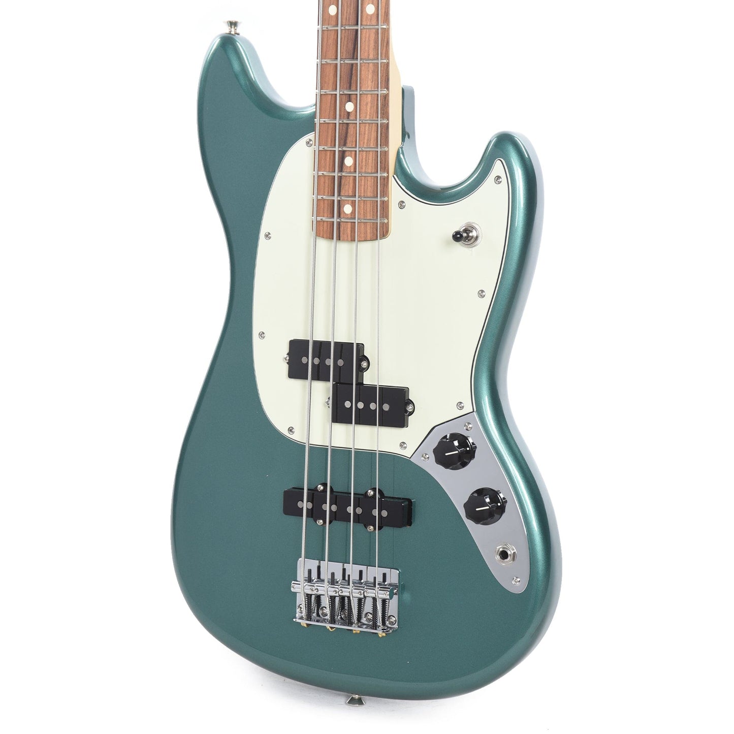 Fender Player Mustang Bass PJ Sherwood Green w/3-Ply Mint Pickguard Bass Guitars / Short Scale