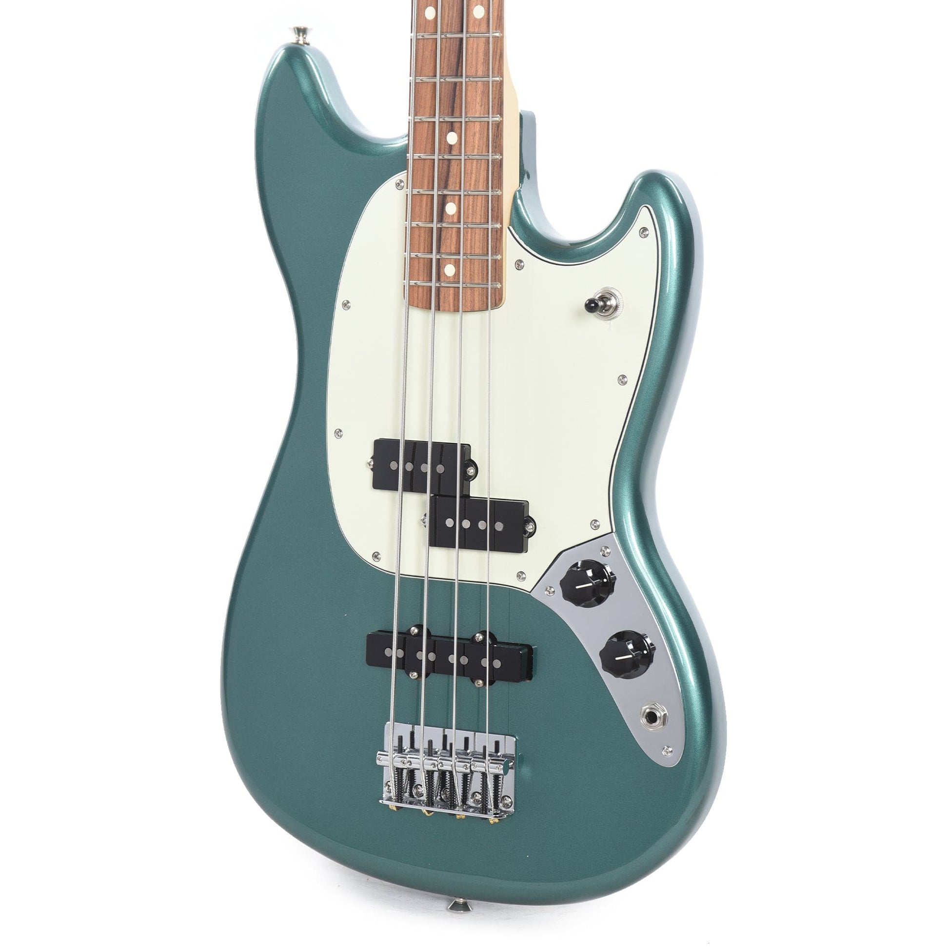 Fender Player Mustang Bass PJ Sherwood Green w/3-Ply Mint Pickguard Bass Guitars / Short Scale