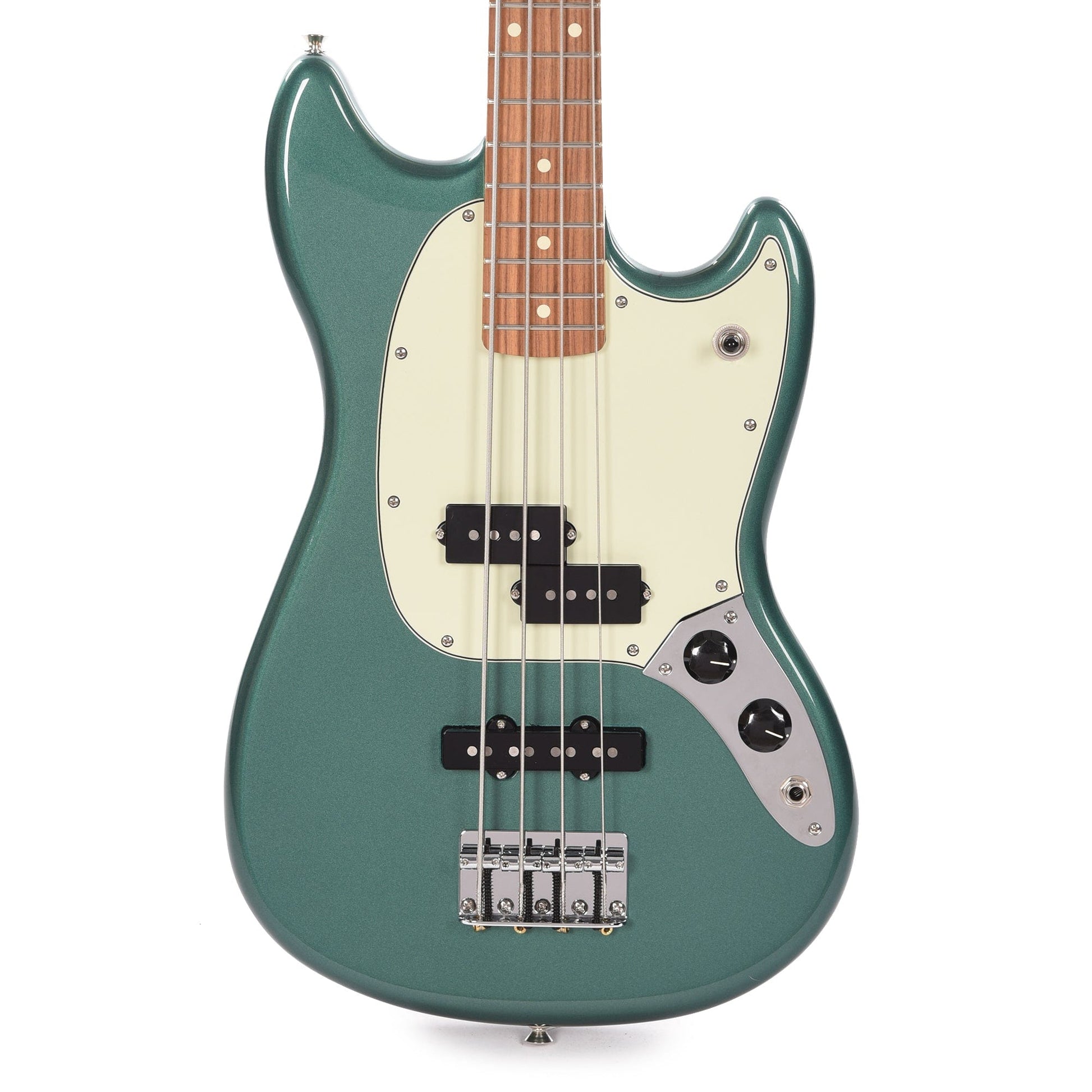 Fender Player Mustang Bass PJ Sherwood Green w/3-Ply Mint Pickguard Bass Guitars / Short Scale