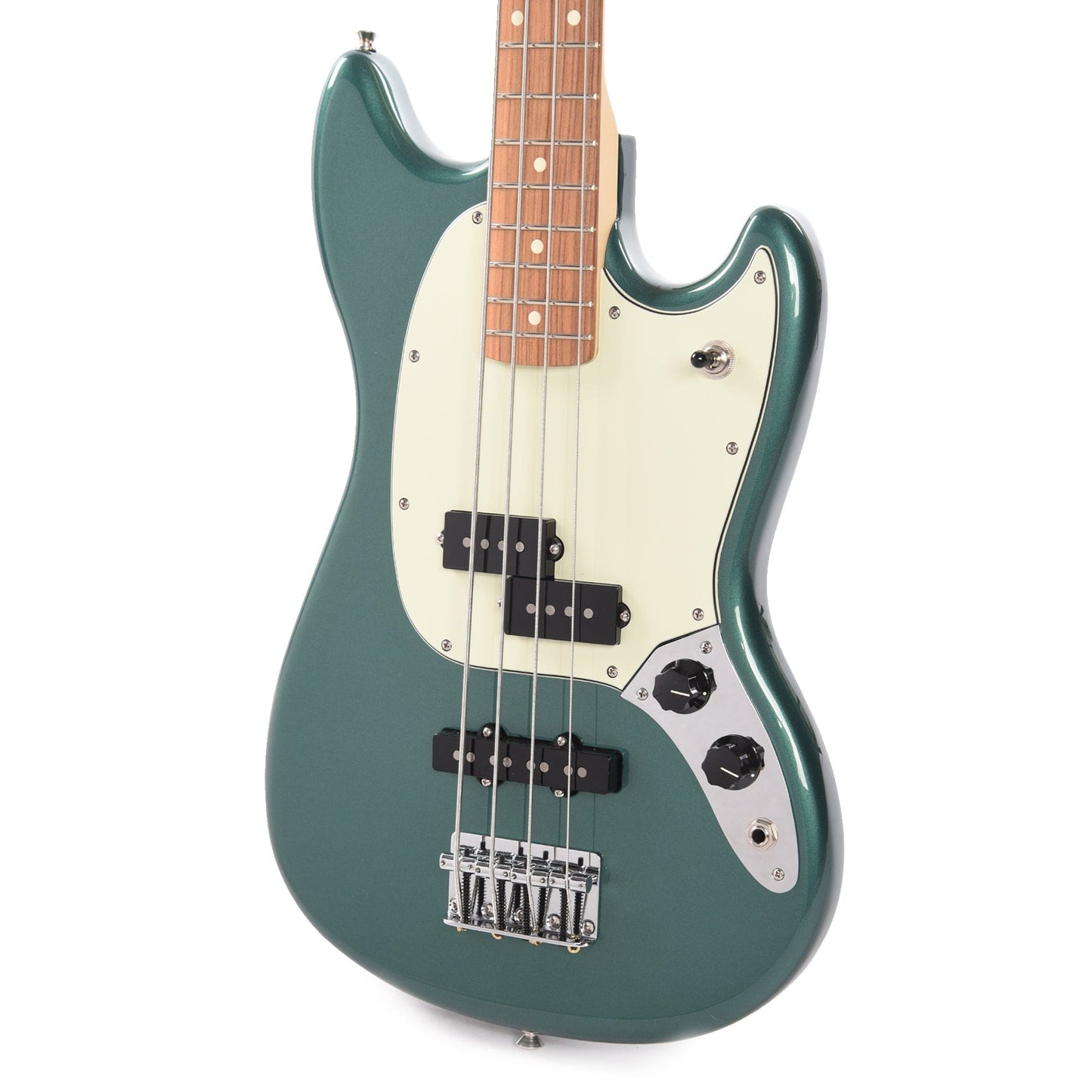 Fender Player Mustang Bass PJ Sherwood Green w/3-Ply Mint Pickguard Bass Guitars / Short Scale
