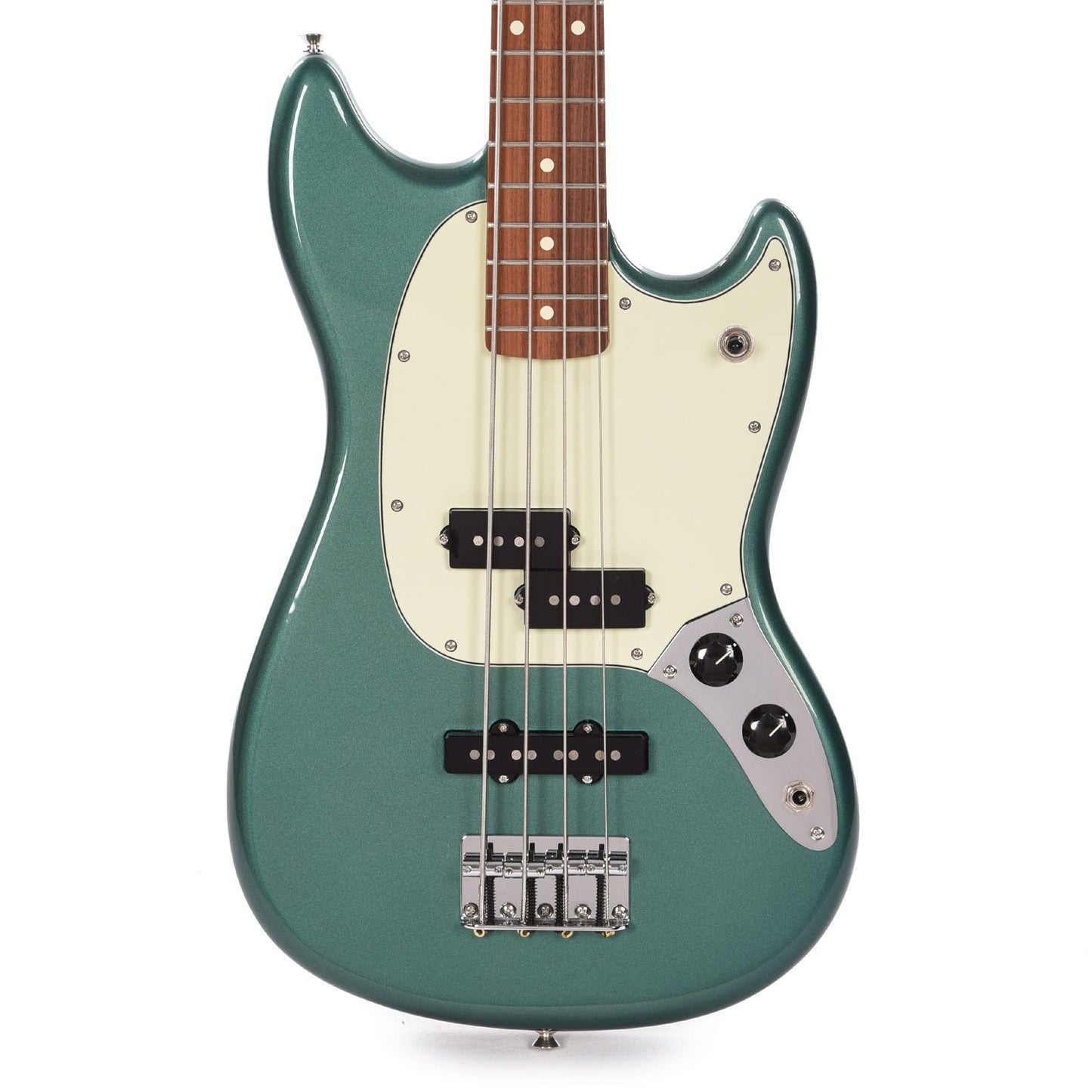 Fender Player Mustang Bass PJ Sherwood Green w/3-Ply Mint Pickguard Bass Guitars / Short Scale