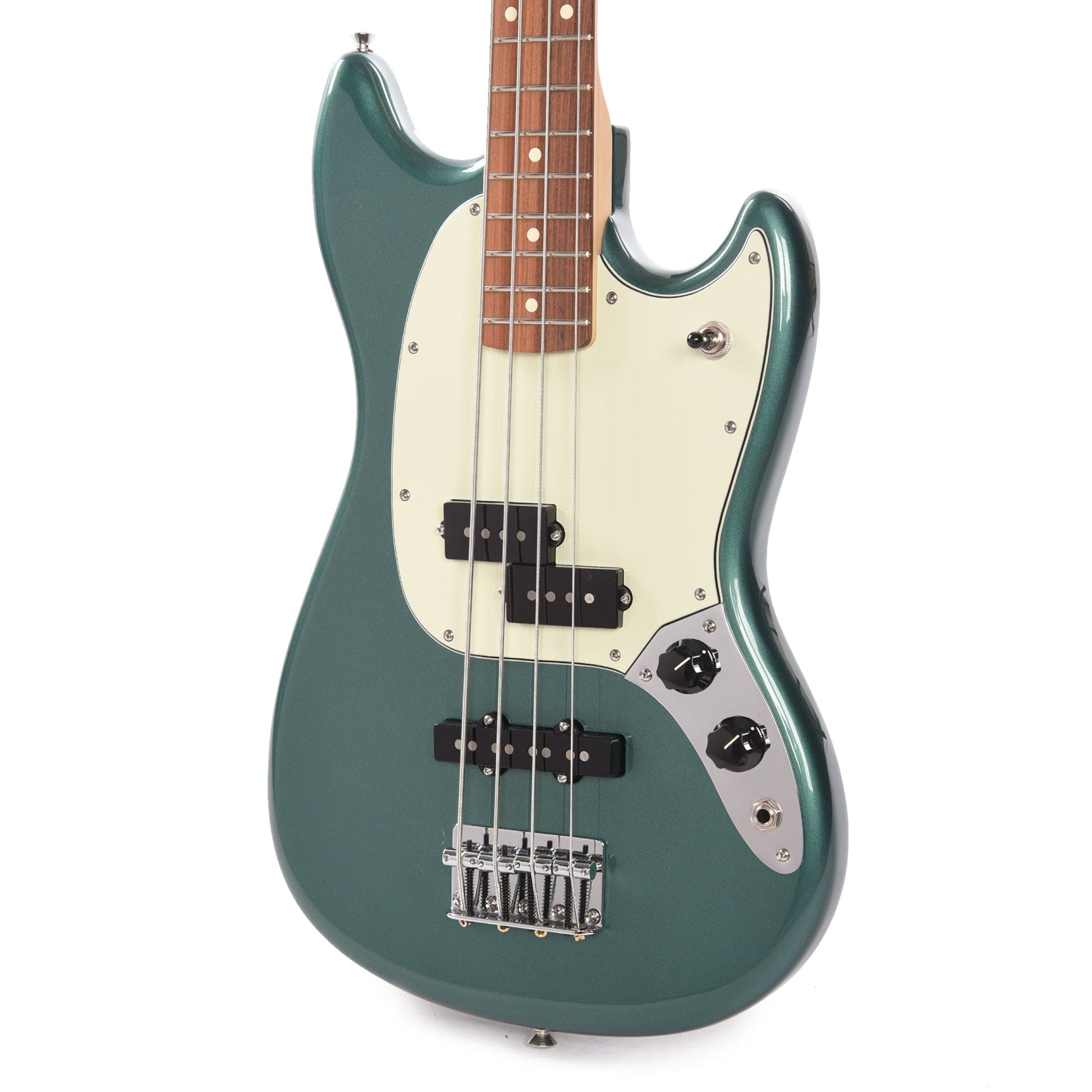 Fender Player Mustang Bass PJ Sherwood Green w/3-Ply Mint Pickguard Bass Guitars / Short Scale