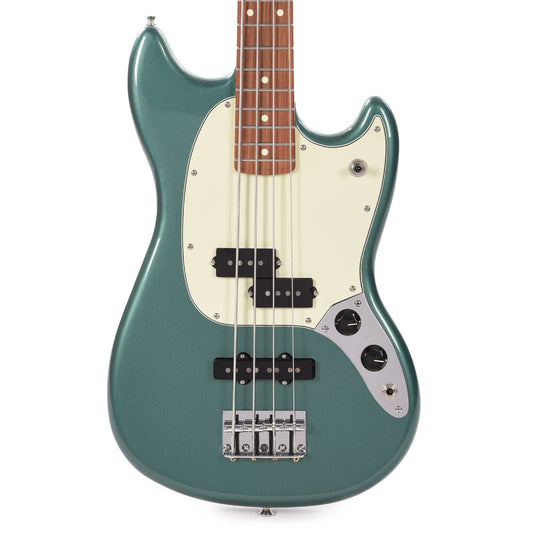 Fender Player Mustang Bass PJ Sherwood Green w/3-Ply Mint Pickguard Bass Guitars / Short Scale