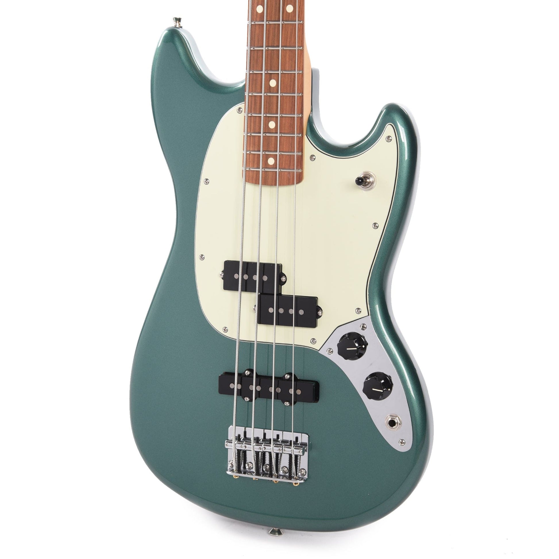 Fender Player Mustang Bass PJ Sherwood Green w/3-Ply Mint Pickguard Bass Guitars / Short Scale