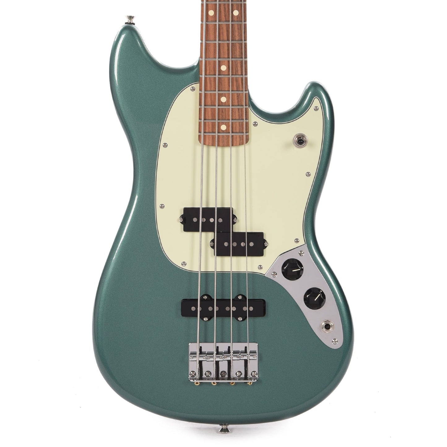 Fender Player Mustang Bass PJ Sherwood Green w/3-Ply Mint Pickguard Bass Guitars / Short Scale
