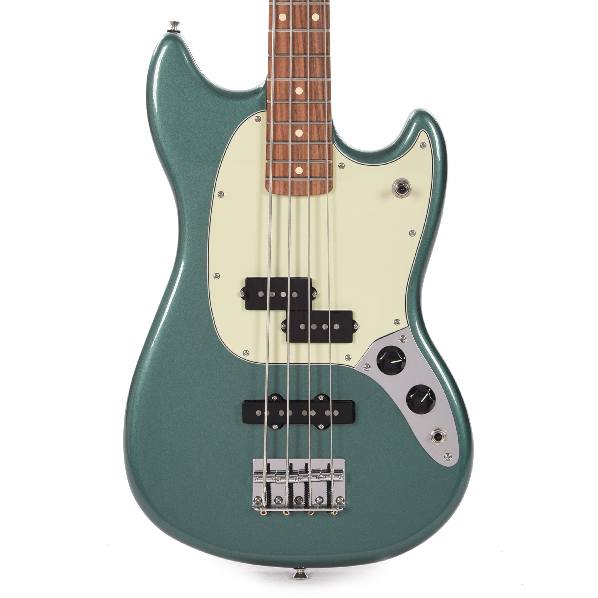 Fender Player Mustang Bass PJ Sherwood Green w/3-Ply Mint Pickguard Bass Guitars / Short Scale