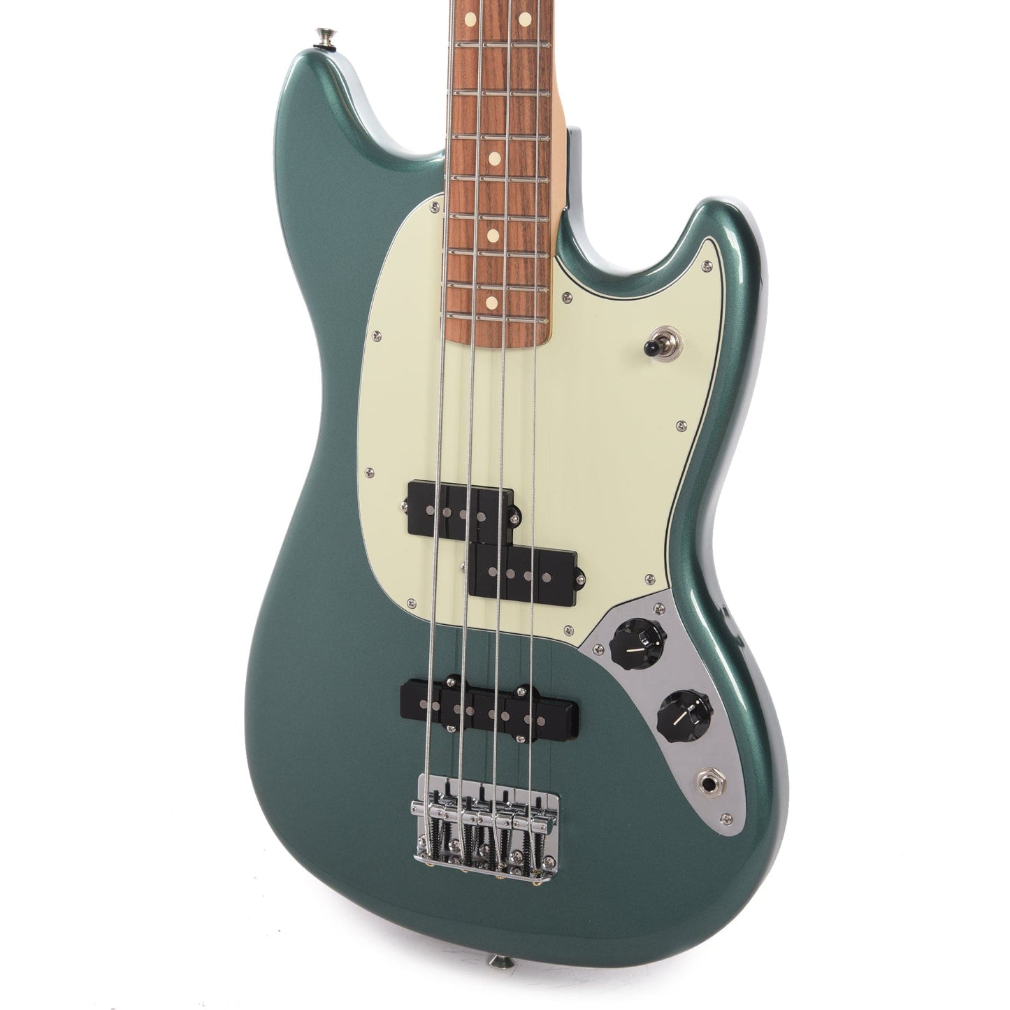 Fender Player Mustang Bass PJ Sherwood Green w/3-Ply Mint Pickguard Bass Guitars / Short Scale