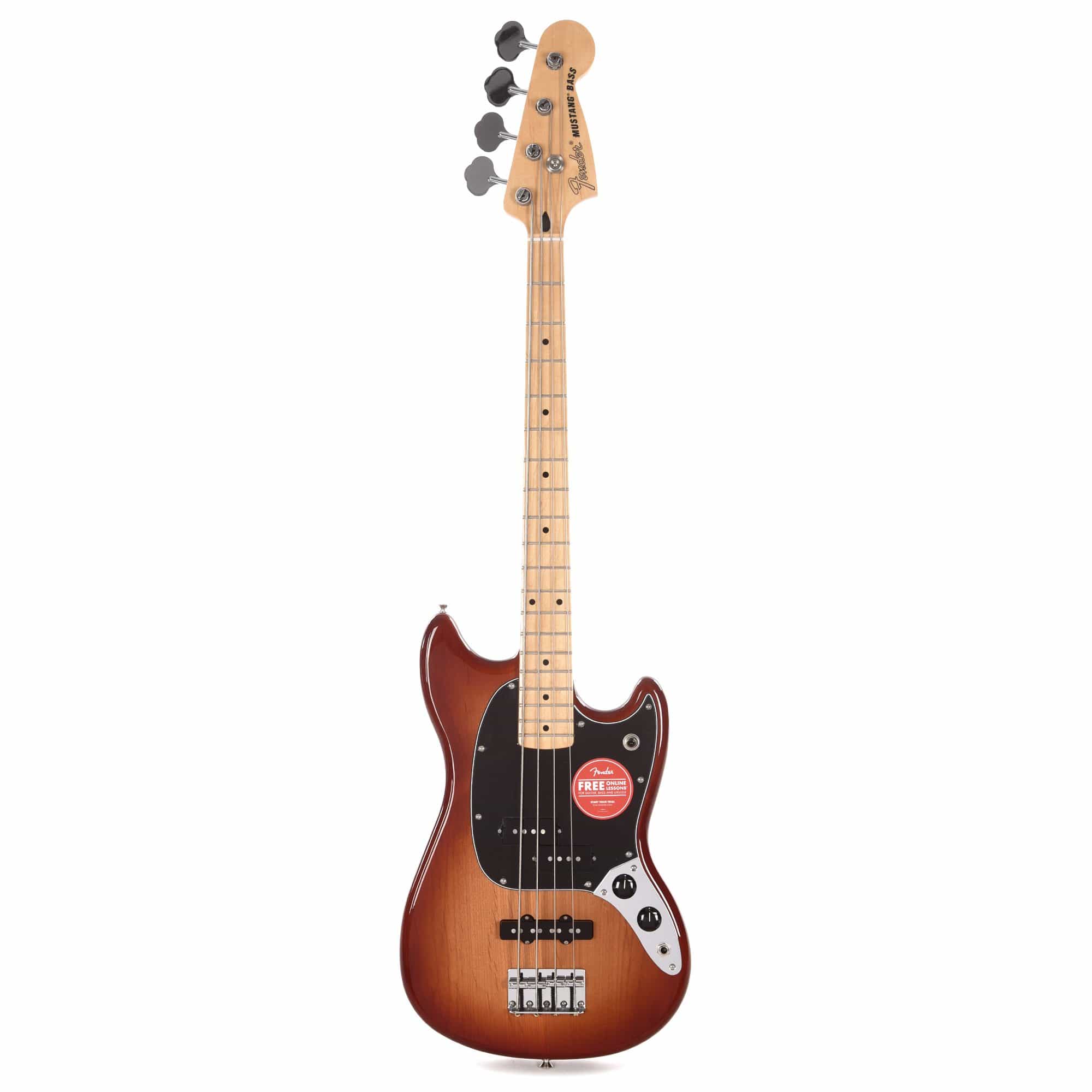 Fender Player Mustang Bass PJ Sienna Sunburst Bass Guitars / Short Scale