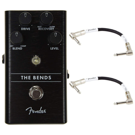 Fender The Bends Compressor Pedal Bundle w/ Patch Cables Effects and Pedals / Compression and Sustain
