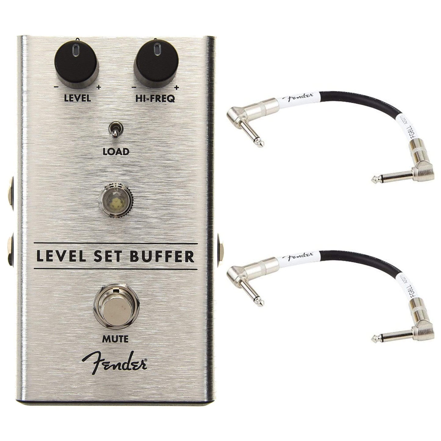 Fender Level Set Buffer Pedal Bundle w/ Patch Cables Effects and Pedals